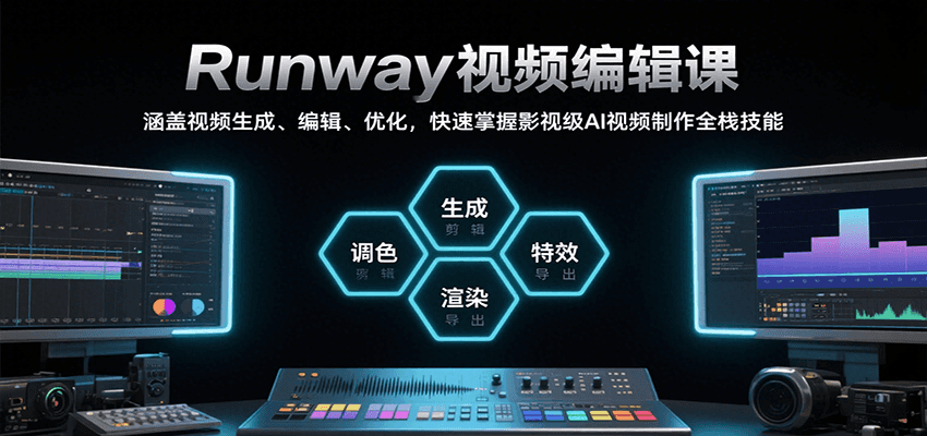 Runway视频编辑课，涵盖视频生成、编辑、优化，快速掌握影视级AI视频制作全栈技能-保成圈-山云人力,分享创业咨询_最新网络项目资源