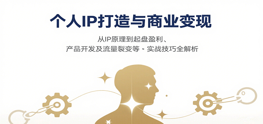 个人IP打造与商业变现，从IP原理到起盘盈利、产品开发及流量裂变等实战技巧全解析-保成圈-山云人力,分享创业咨询_最新网络项目资源