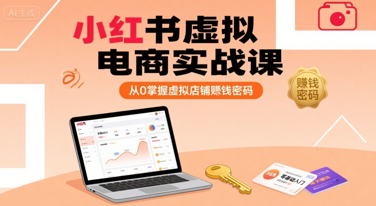 小红书虚拟电商实战课，从0掌握虚拟店铺賺钱密码(更新)-保成圈-山云人力,分享创业咨询_最新网络项目资源