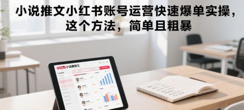 小说推文小红书账号运营快速爆单实操，这个方法，简单且粗暴-保成圈-山云人力,分享创业咨询_最新网络项目资源