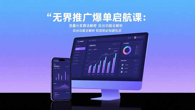 无界推广爆单启航课：流量分发算法解密 后台功能全解析 投放前必知避坑点-保成圈-山云人力,分享创业咨询_最新网络项目资源