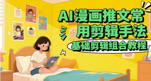 AI漫画推文常用剪辑手法，基础剪辑组合教程-保成圈-山云人力,分享创业咨询_最新网络项目资源