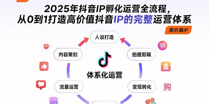 2025年抖音IP孵化运营全流程，从0到1打造高价值抖音IP的完整运营体系-保成圈-山云人力,分享创业咨询_最新网络项目资源