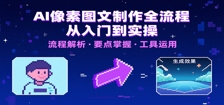 AI像素图文制作全流程：内容要点、文案选择及所用工具，助你快速入局-保成圈-山云人力,分享创业咨询_最新网络项目资源