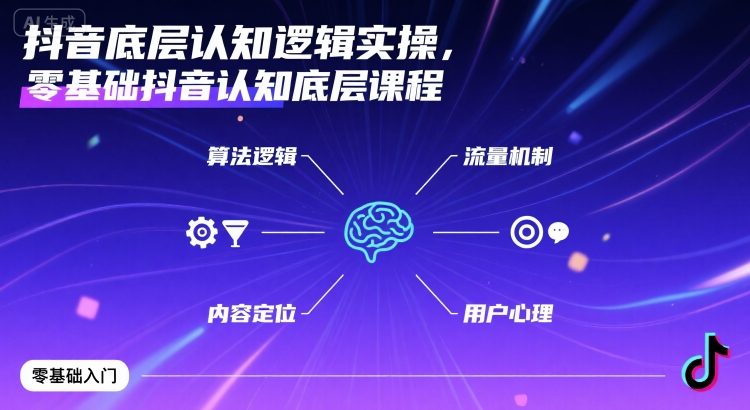 抖音底层认知逻辑实操，零基础抖音认知底层课程-保成圈-山云人力,分享创业咨询_最新网络项目资源