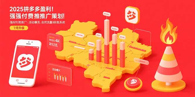 2025拼多多盈利地图：强付费推广策略/活动爆流/自然流量获取系统(7月更新-保成圈-山云人力,分享创业咨询_最新网络项目资源