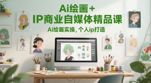 Ai绘画+IP商业自媒体精品课，Ai绘画实操，个人ip打造-保成圈-山云人力,分享创业咨询_最新网络项目资源