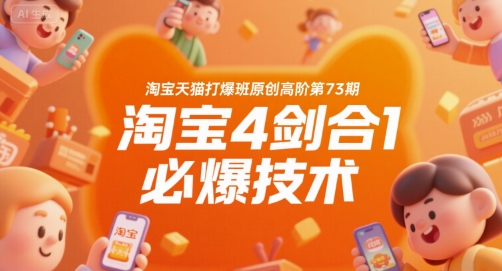 淘宝天猫打爆班原创高阶第73期，淘宝4剑合1必爆技术-保成圈-山云人力,分享创业咨询_最新网络项目资源