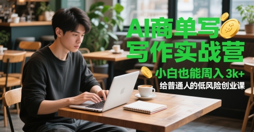 AI商单写作实战营，小白也能周入3k+，给普通人的低风险创业课-保成圈-山云人力,分享创业咨询_最新网络项目资源