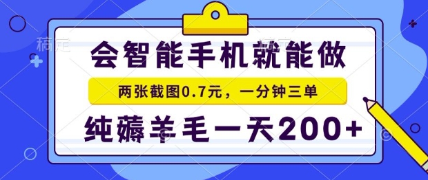 2025年零撸手机项目，二十秒一单，纯薅羊毛，一天200+做就有【揭秘】-保成圈-山云人力,分享创业咨询_最新网络项目资源