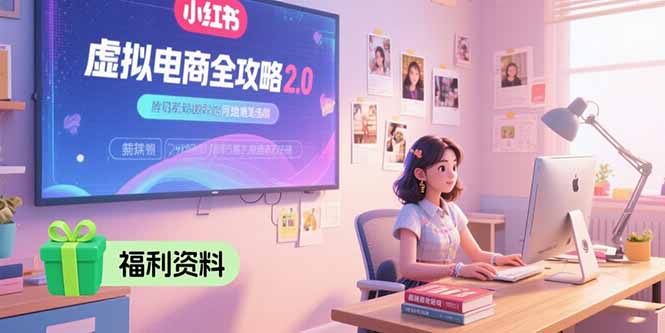 虚拟电商全攻略2.0，开店选品实操流程，账号定位、货源发布、笔记发布技巧-保成圈-山云人力,分享创业咨询_最新网络项目资源