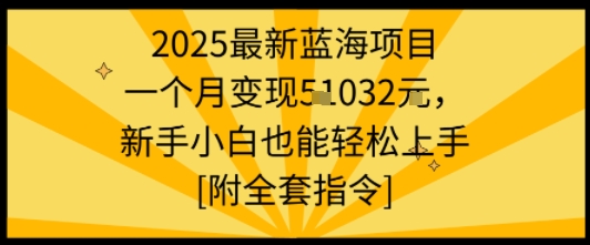 2025最新蓝海项目一个月变现1w+新手小白也能轻松上手【附全套指令】-保成圈-山云人力,分享创业咨询_最新网络项目资源