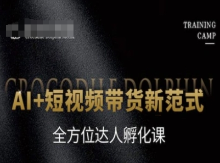 AI+短视频带货新范式，全方位达人孵化课-保成圈-山云人力,分享创业咨询_最新网络项目资源