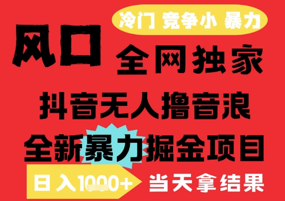 25年6月高爆抖音无人直播最新撸音浪掘金项目，解放双手小白可做，无脑日入1k+，门槛低【揭秘】-保成圈-山云人力,分享创业咨询_最新网络项目资源
