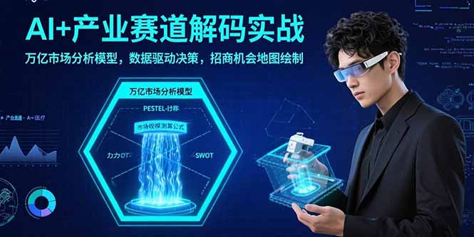 AI+产业赛道解码实战：万亿市场分析模型，数据驱动决策，招商机会地图绘制-保成圈-山云人力,分享创业咨询_最新网络项目资源