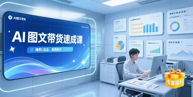 AI图文带货速成课，养号引流秘籍，爆款选品策略，美图制作全流程-保成圈-山云人力,分享创业咨询_最新网络项目资源