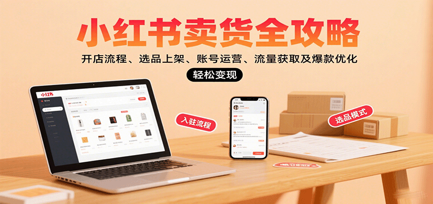 小红书卖货全攻略：开店流程、选品上架、账号运营、流量获取及爆款优化，轻松变现-保成圈-山云人力,分享创业咨询_最新网络项目资源