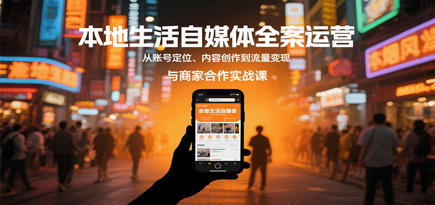 本地生活自媒体全案运营，从账号定位、内容创作到流量变现与商家合作实战课-保成圈-山云人力,分享创业咨询_最新网络项目资源