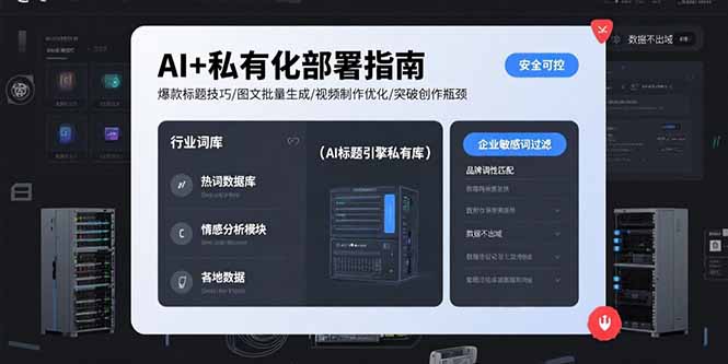 AI+私有化部署指南 爆款标题技巧/图文批量生成/视频制作优化/突破创作瓶颈-保成圈-山云人力,分享创业咨询_最新网络项目资源
