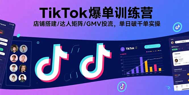 TikTok爆单训练营，店铺搭建/达人矩阵/GMV投流，单日破千单实操-保成圈-山云人力,分享创业咨询_最新网络项目资源