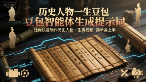 历史人物一生豆包智能体生成提示词，让你快速制作历史人物一生类视频，简单易上手-保成圈-山云人力,分享创业咨询_最新网络项目资源