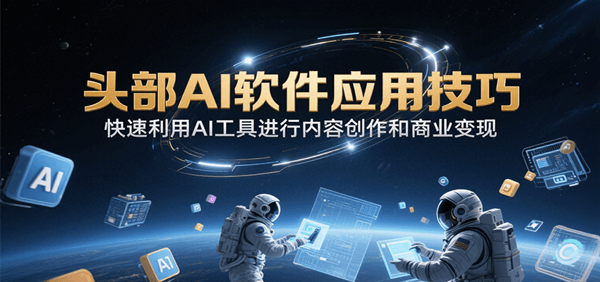 头部AI软件应用技巧，快速利用AI工具进行内容创作和商业变现-保成圈-山云人力,分享创业咨询_最新网络项目资源