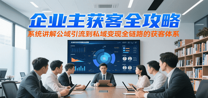 企业主获客全攻略，系统讲解公域引流到私域变现全链路的获客体系-保成圈-山云人力,分享创业咨询_最新网络项目资源