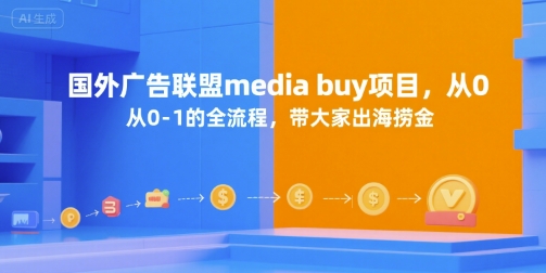 国外广告联盟media buy项目，从0-1的全流程，带大家出海捞金-保成圈-山云人力,分享创业咨询_最新网络项目资源