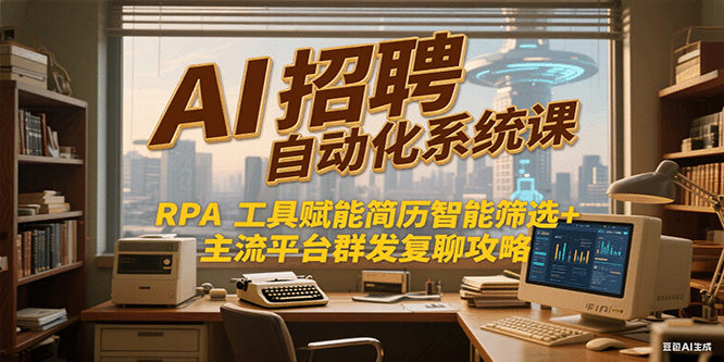 AI招聘自动化系统课，RPA工具赋能简历智能筛选+主流平台群发复聊全攻略-保成圈-山云人力,分享创业咨询_最新网络项目资源