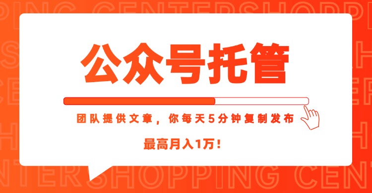 【公众号托管 】我提供文章，你每天５分钟复制发布，最高月入1W-保成圈-山云人力,分享创业咨询_最新网络项目资源