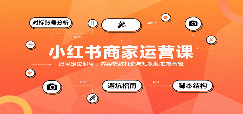 小红书商家运营课，账号定位起号、内容爆款打造与短视频拍摄剪辑-保成圈-山云人力,分享创业咨询_最新网络项目资源