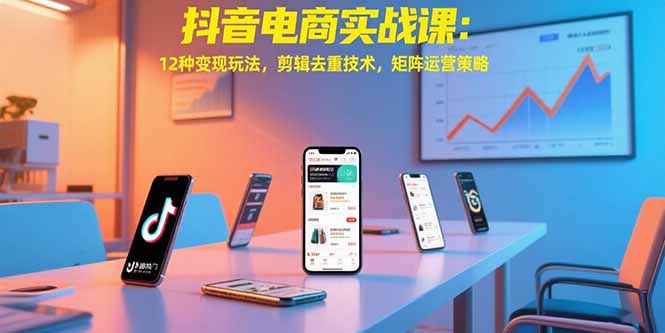 抖音电商实战课：12种变现玩法，剪辑去重技术，矩阵运营策略-保成圈-山云人力,分享创业咨询_最新网络项目资源
