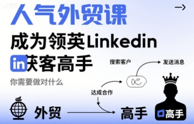 人气外贸课-成为领英Linkedin获客高手，你需要做对什么-保成圈-山云人力,分享创业咨询_最新网络项目资源