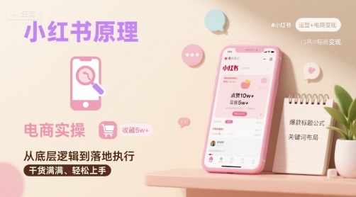 小红书原理以及详细实操流程，小红书电商教程-保成圈-山云人力,分享创业咨询_最新网络项目资源