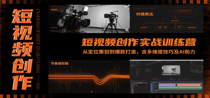短视频创作实战训练营：从定位策划到爆款打造，含多维度技巧及AI助力-保成圈-山云人力,分享创业咨询_最新网络项目资源