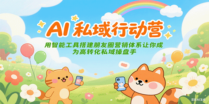 AI私域行动营：用智能工具搭建朋友圈营销体系让你成为高转化私域操盘手-保成圈-山云人力,分享创业咨询_最新网络项目资源