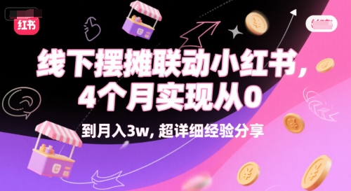 线下摆摊联动小红书，4 个月实现从 0 到月入3w，超详细经验分享-保成圈-山云人力,分享创业咨询_最新网络项目资源