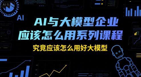 AI与大模型企业应该怎么用系列课程，究竟应该怎么用好大模型-保成圈-山云人力,分享创业咨询_最新网络项目资源