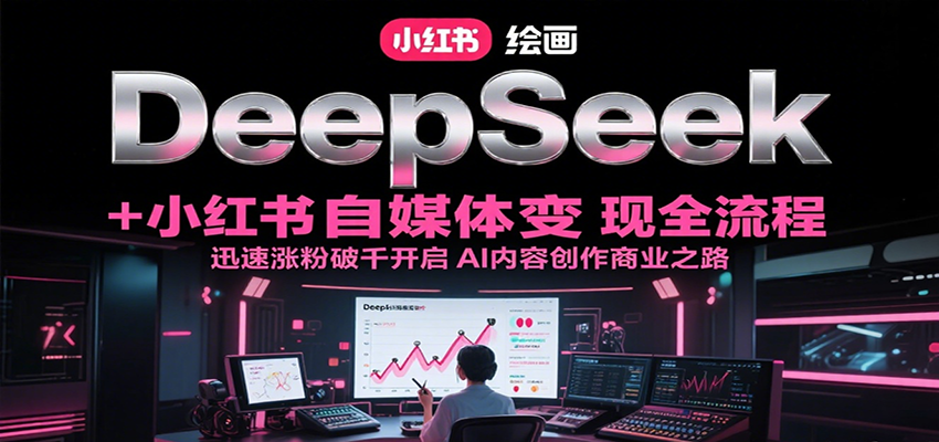DeepSeek绘画+小红书自媒体变现全流程，迅速涨粉破千开启AI内容创作商业之路-保成圈-山云人力,分享创业咨询_最新网络项目资源