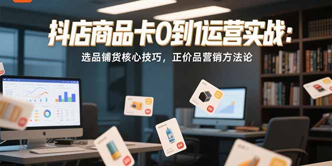 抖店商品卡0到1运营实战：选品铺货核心技巧，正价品营销方法论-保成圈-山云人力,分享创业咨询_最新网络项目资源