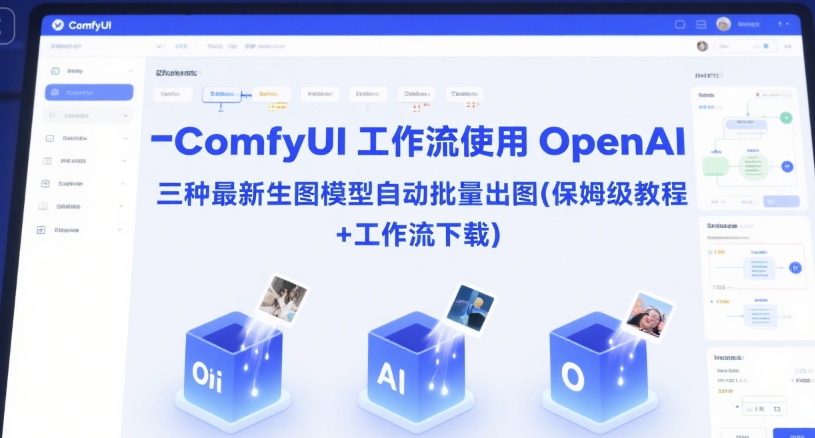 ComfyUI 工作流使用 OpenAI 三种最新生图模型自动批量出图(保姆级教程+工作流下载)-保成圈-山云人力,分享创业咨询_最新网络项目资源