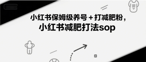 小红书保姆级养号+打减肥粉，小红书减肥打法sop-保成圈-山云人力,分享创业咨询_最新网络项目资源