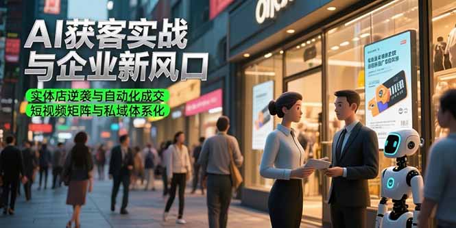 AI获客实战与企业新风口，实体店逆袭与自动化成交 短视频矩阵与私域体系化-保成圈-山云人力,分享创业咨询_最新网络项目资源