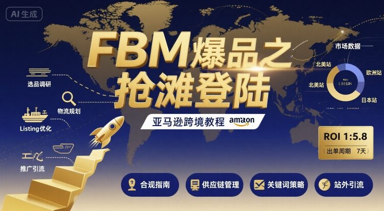 FBM爆品之抢滩登陆-亚马逊跨境教程-保成圈-山云人力,分享创业咨询_最新网络项目资源