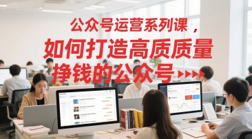 公众号运营系列课，如何打造高质量挣钱的公众号-保成圈-山云人力,分享创业咨询_最新网络项目资源