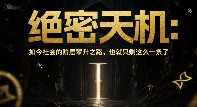 付费文章：绝密天机：如今社会的阶层攀升之路，也就只剩这么一条了-保成圈-山云人力,分享创业咨询_最新网络项目资源