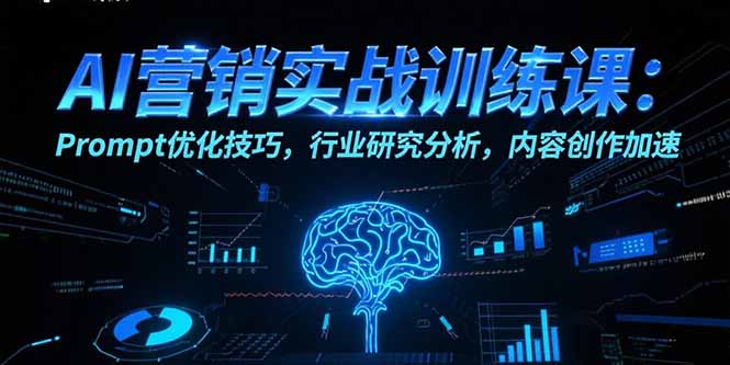 AI营销实战训练课：Prompt优化技巧，行业研究分析，内容创作加速-保成圈-山云人力,分享创业咨询_最新网络项目资源