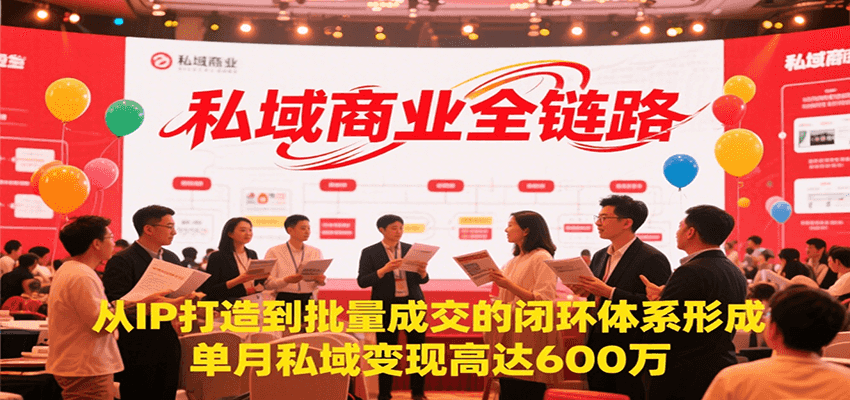 私域商业全链路，从IP打造到批量成交的闭环体系形成，单月私域变现600万-保成圈-山云人力,分享创业咨询_最新网络项目资源