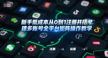 新手低成本从0到1注册并搭建多账号全平台矩阵操作教学，手机号-邮箱-IP-工具-保成圈-山云人力,分享创业咨询_最新网络项目资源