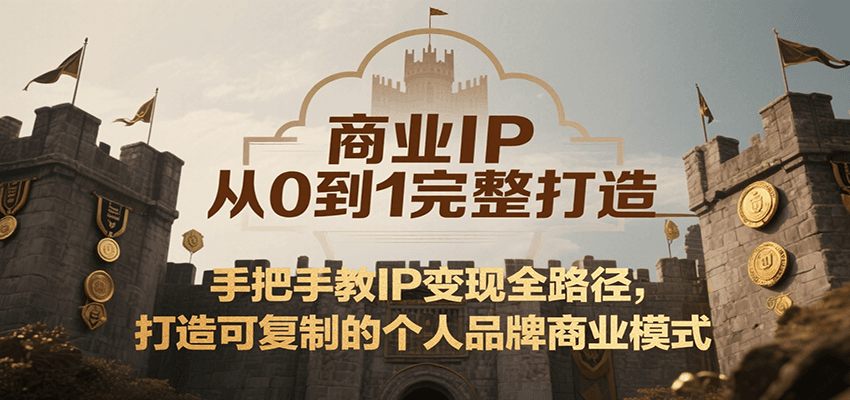 商业IP从0到1完整打造，手把手教IP变现全路径，打造可复制的个人品牌商业模式-保成圈-山云人力,分享创业咨询_最新网络项目资源